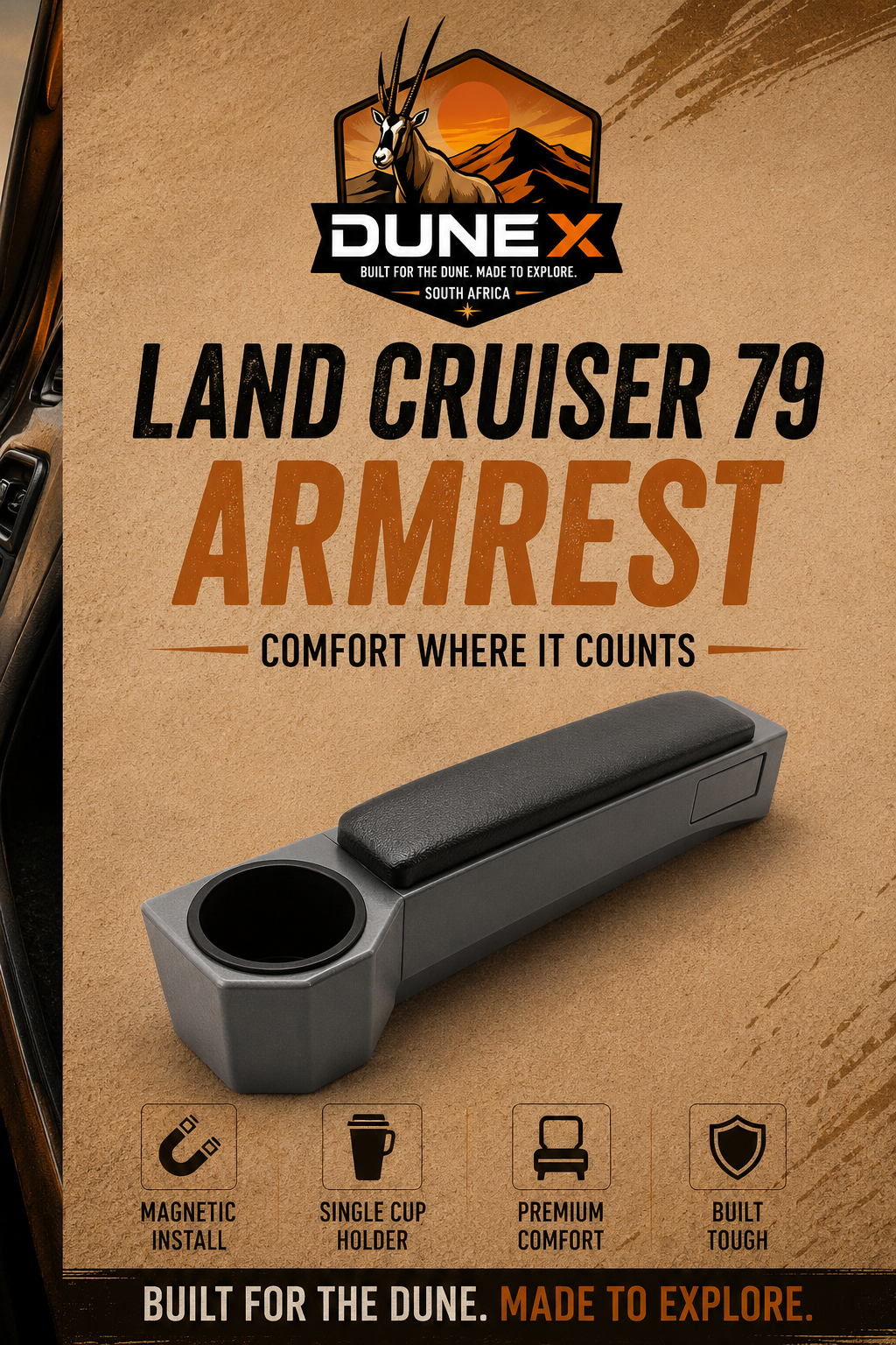 DuneX Land Cruiser 79 Armrest Set