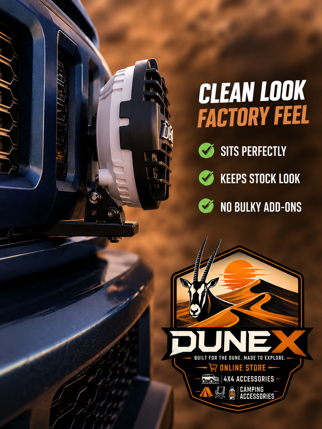 DuneX Suzuki Jimny Gen4 Spotlight Brackets