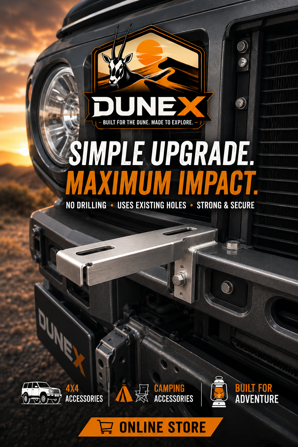 DuneX Suzuki Jimny Gen4 Spotlight Brackets